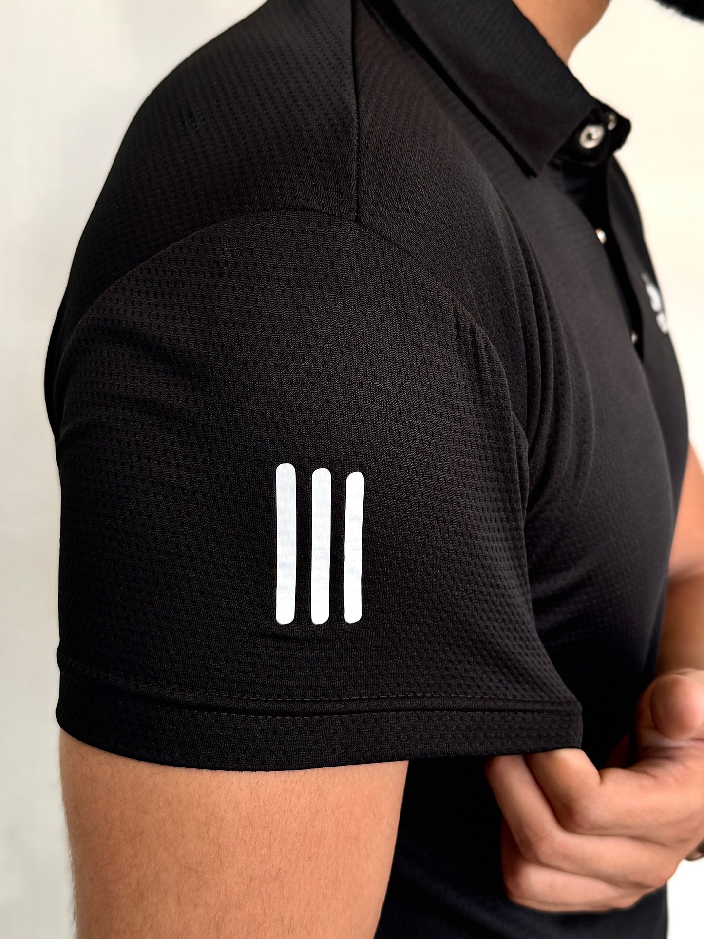 MESH IMPORTED LYCRA SHIRT-BLACK