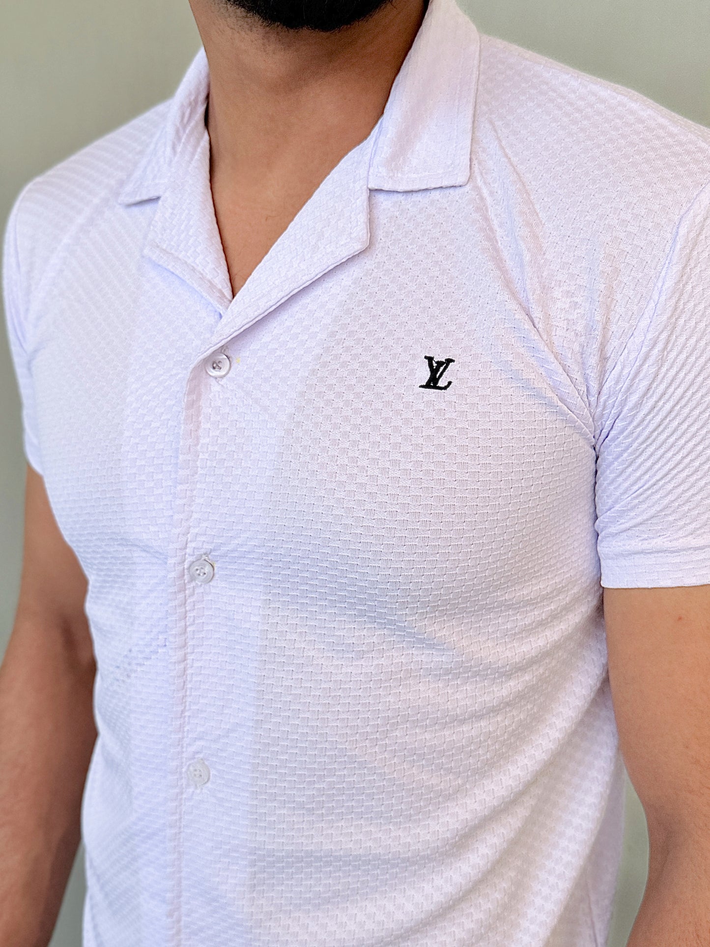 IMPORTED TEXTURE SAFARI SHIRT-LF