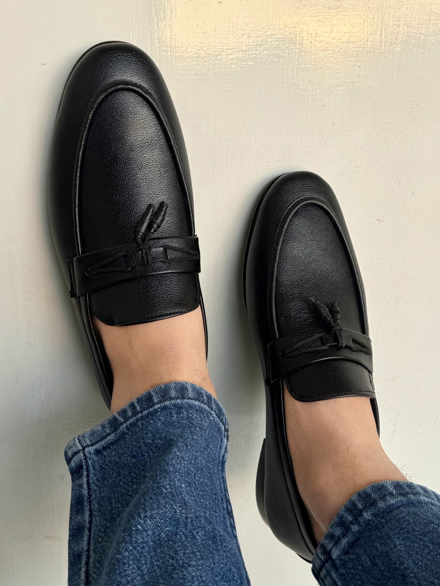 003 MANMADE ELEGANT BLACK SHOES-FL