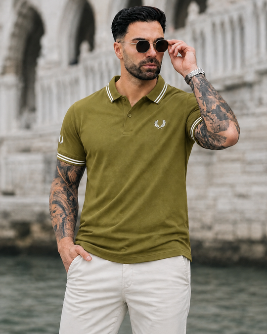 Executive Cotton Polo-Olive