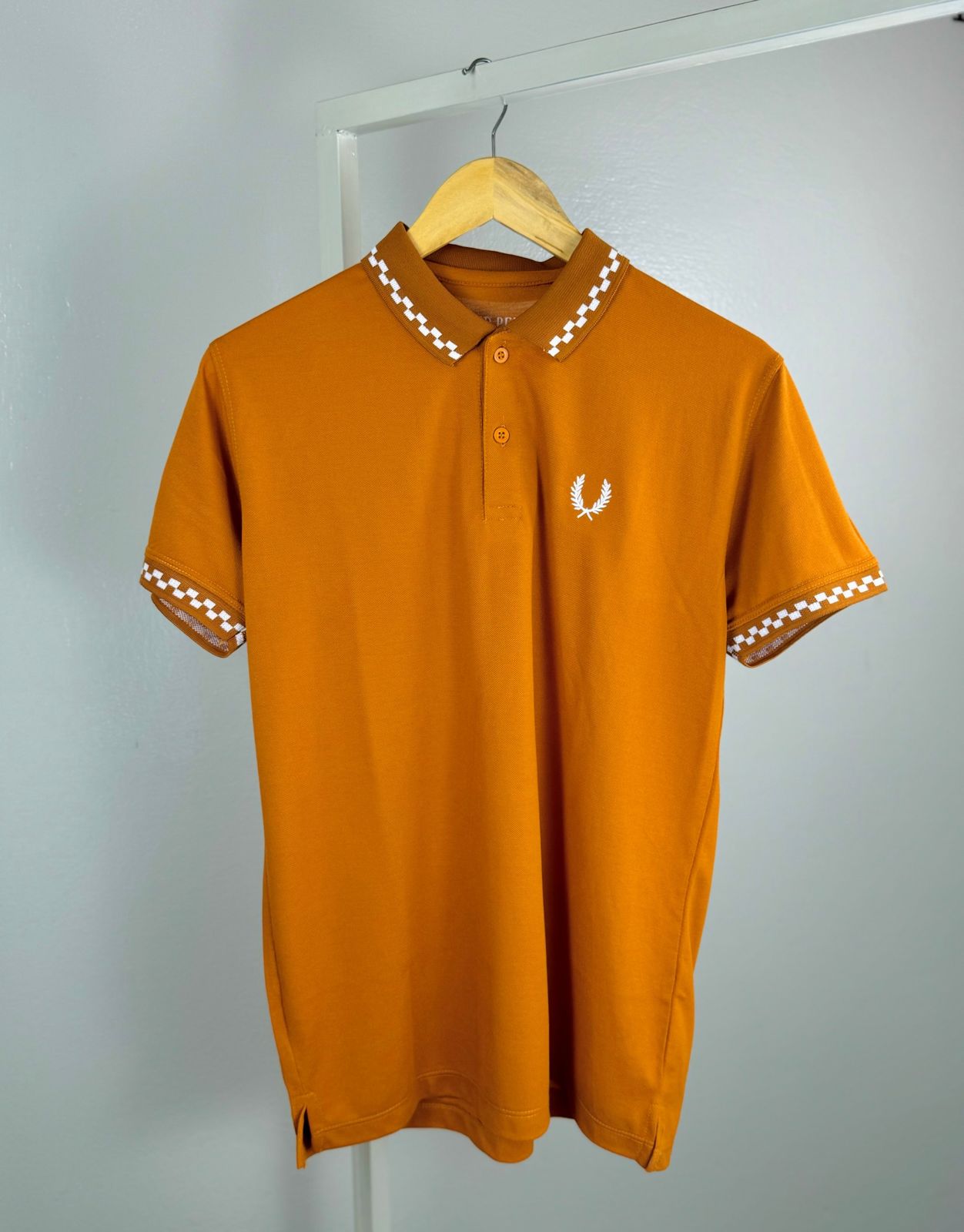 PREMIER COTTON  POLO'S SHIRT WITH QUICK DRYING-NEON BROWN