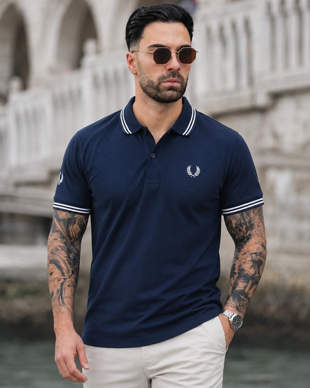 Executive Cotton Polo-Navy