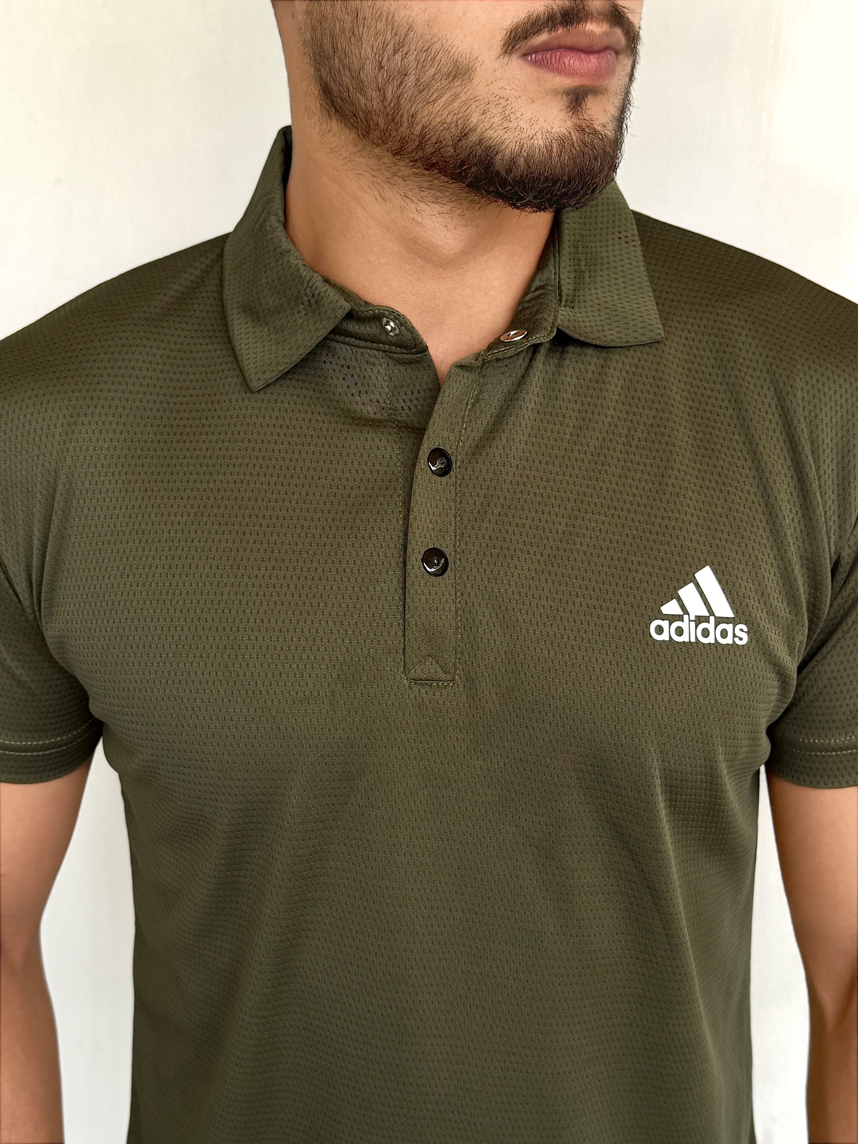 MESH IMPORTED LYCRA SHIRT-OLIVE