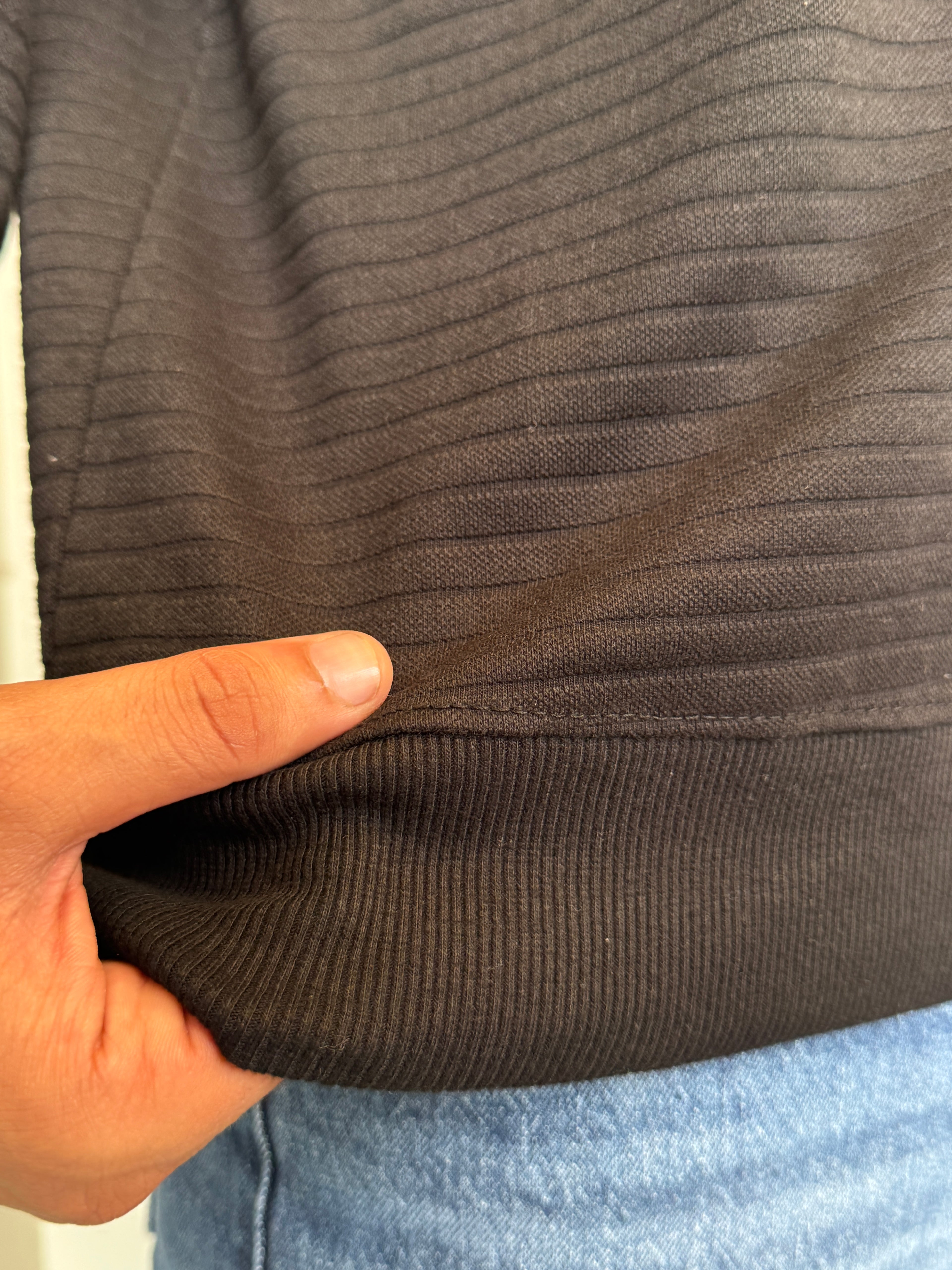 HERITAGE WAVE TEXTURED SHIRT-BLACK