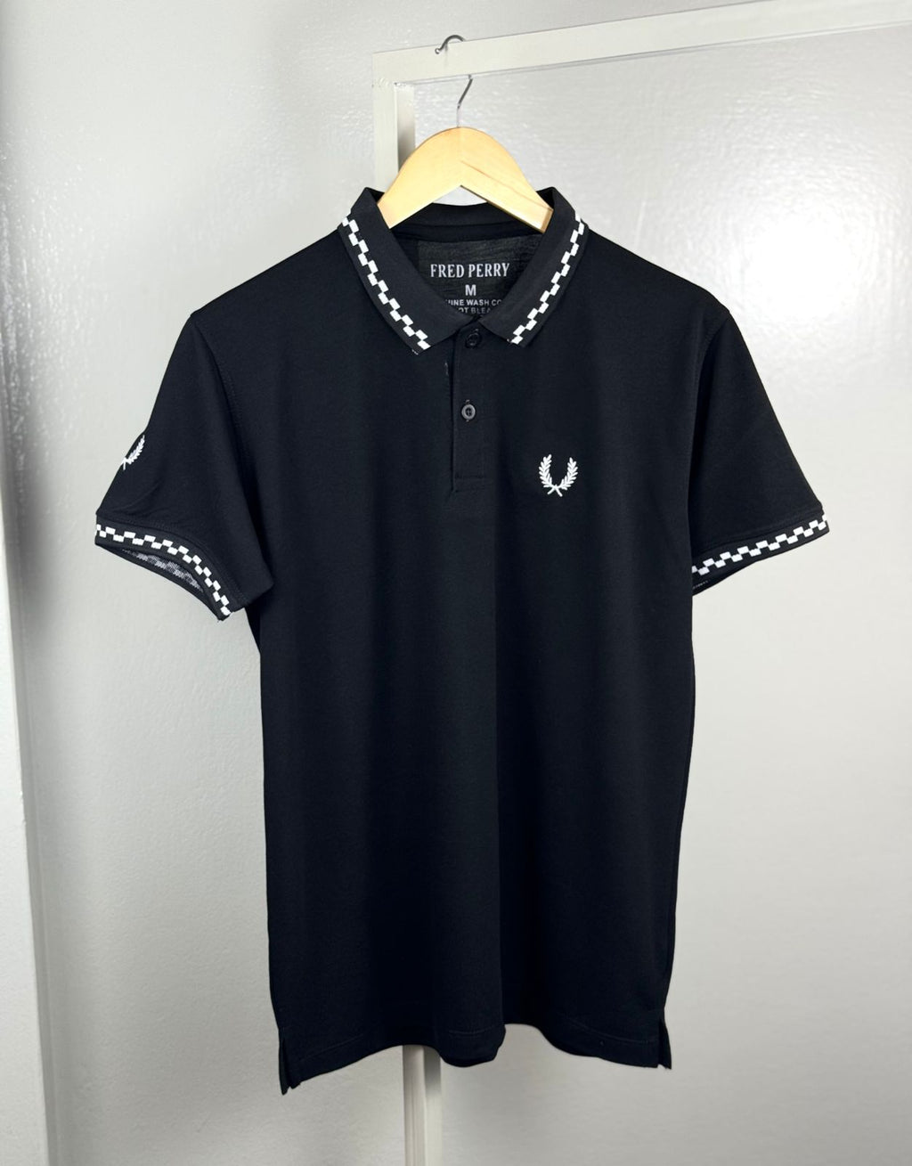 PREMIER COTTON POLO'S SHIRT WITH QUICK DRYING-BLACK
