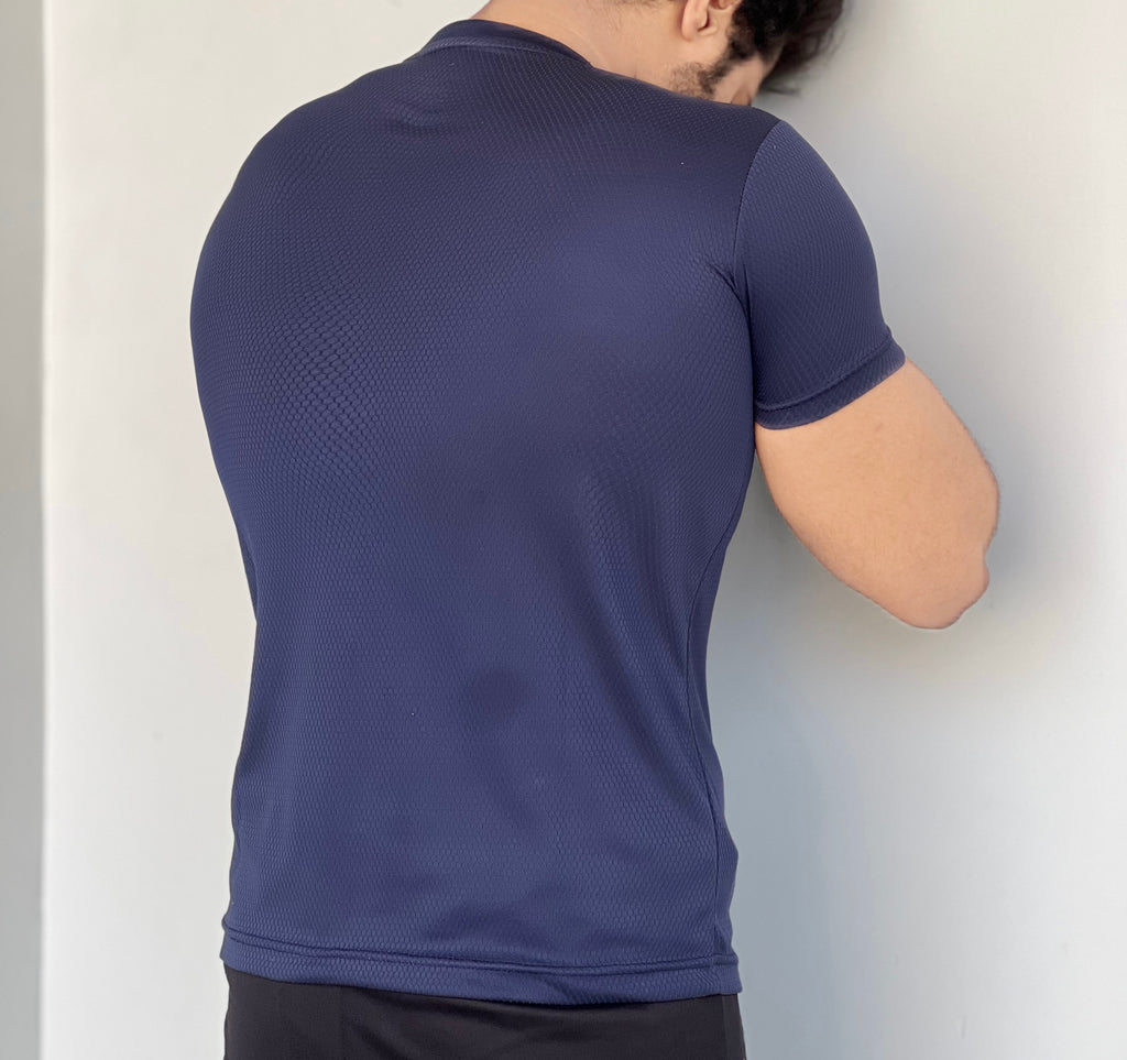 MOVE FLOW DRY-FIT T-SHIRT STRETCHINESS AND LIGHTWEIGHT - BLUE