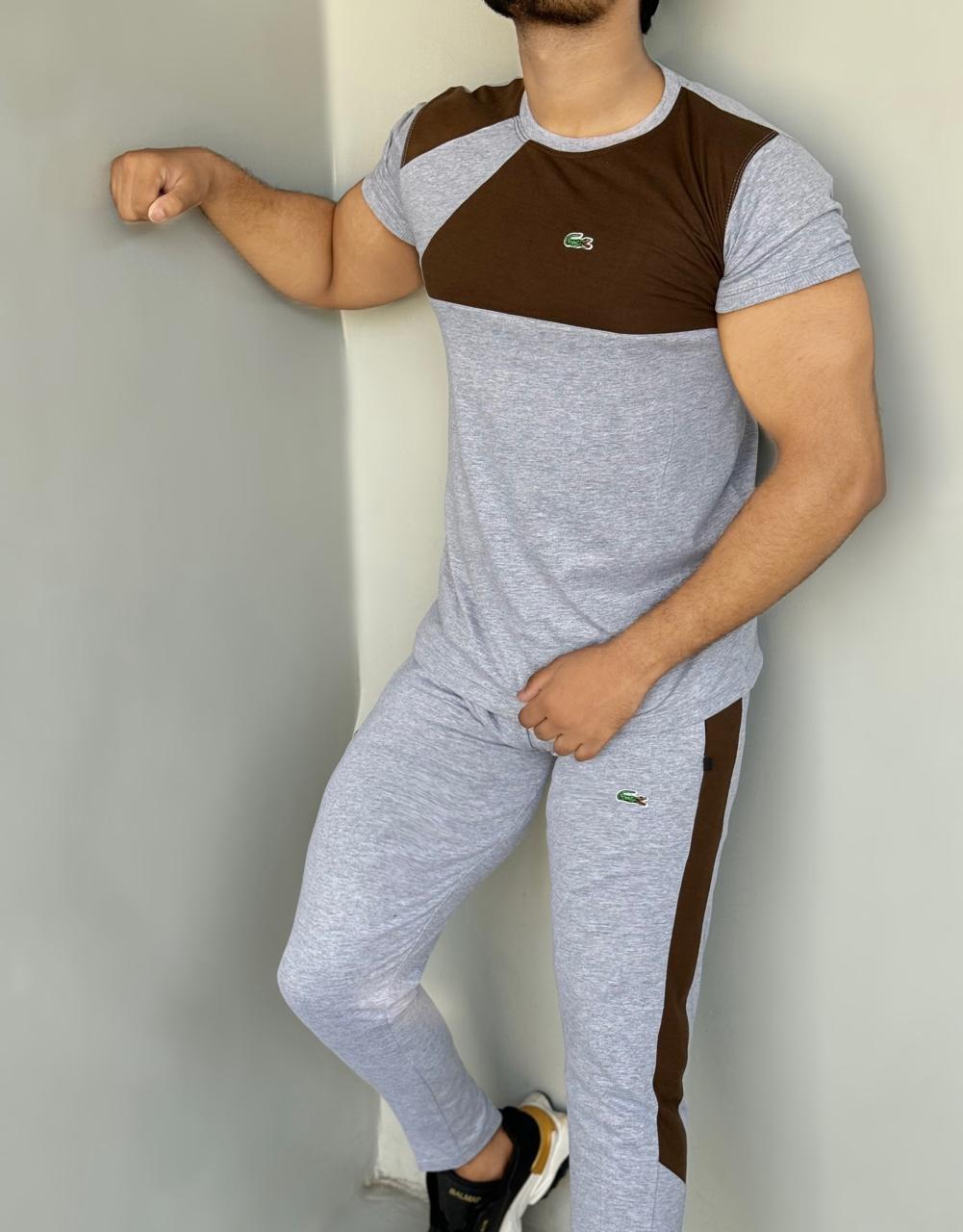 0011 FUSION FLUX TRACKSUIT Unique cotton style - grey
