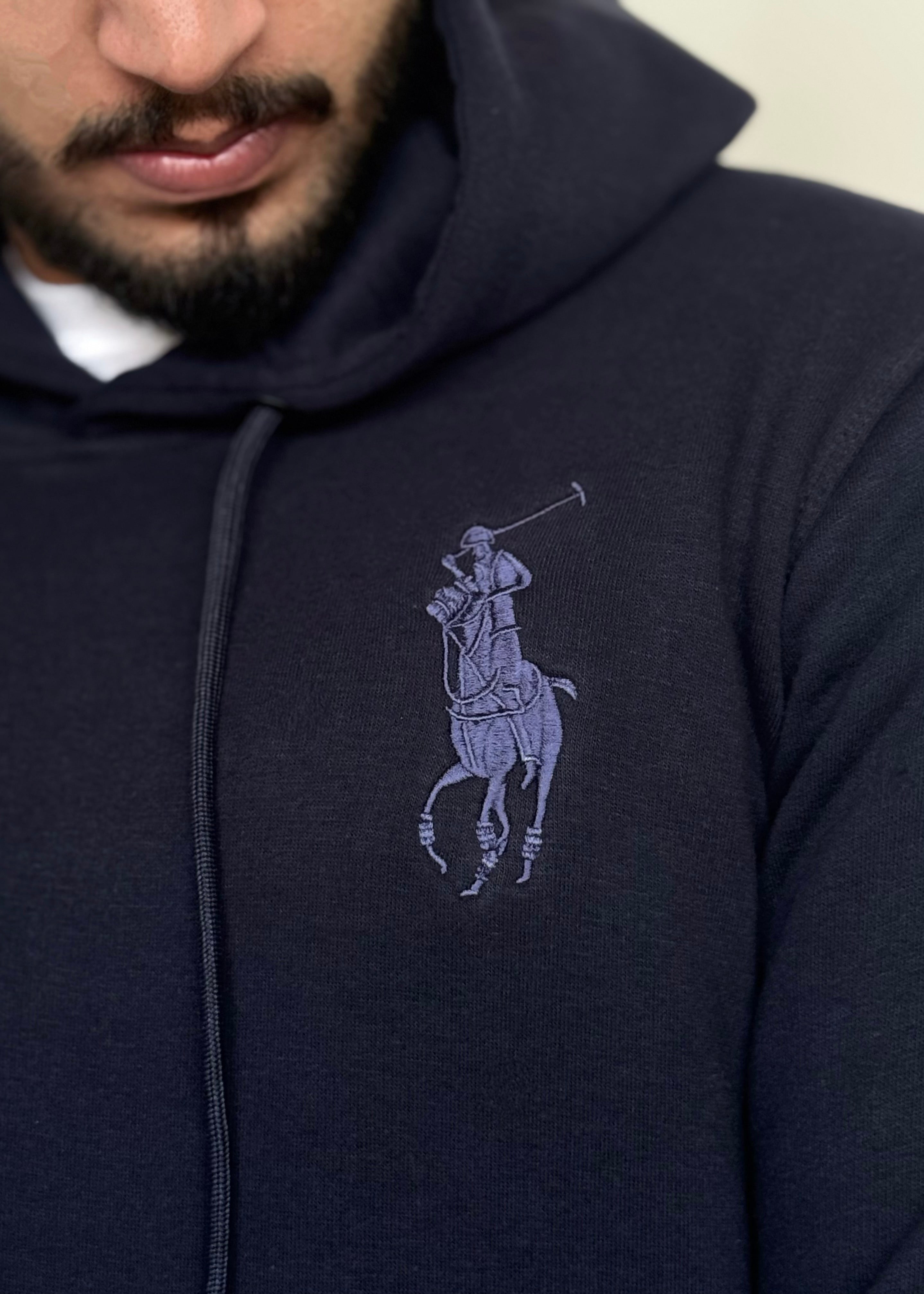 0.01 COZY CLASSIC FLEECE HOODIE-BLUE