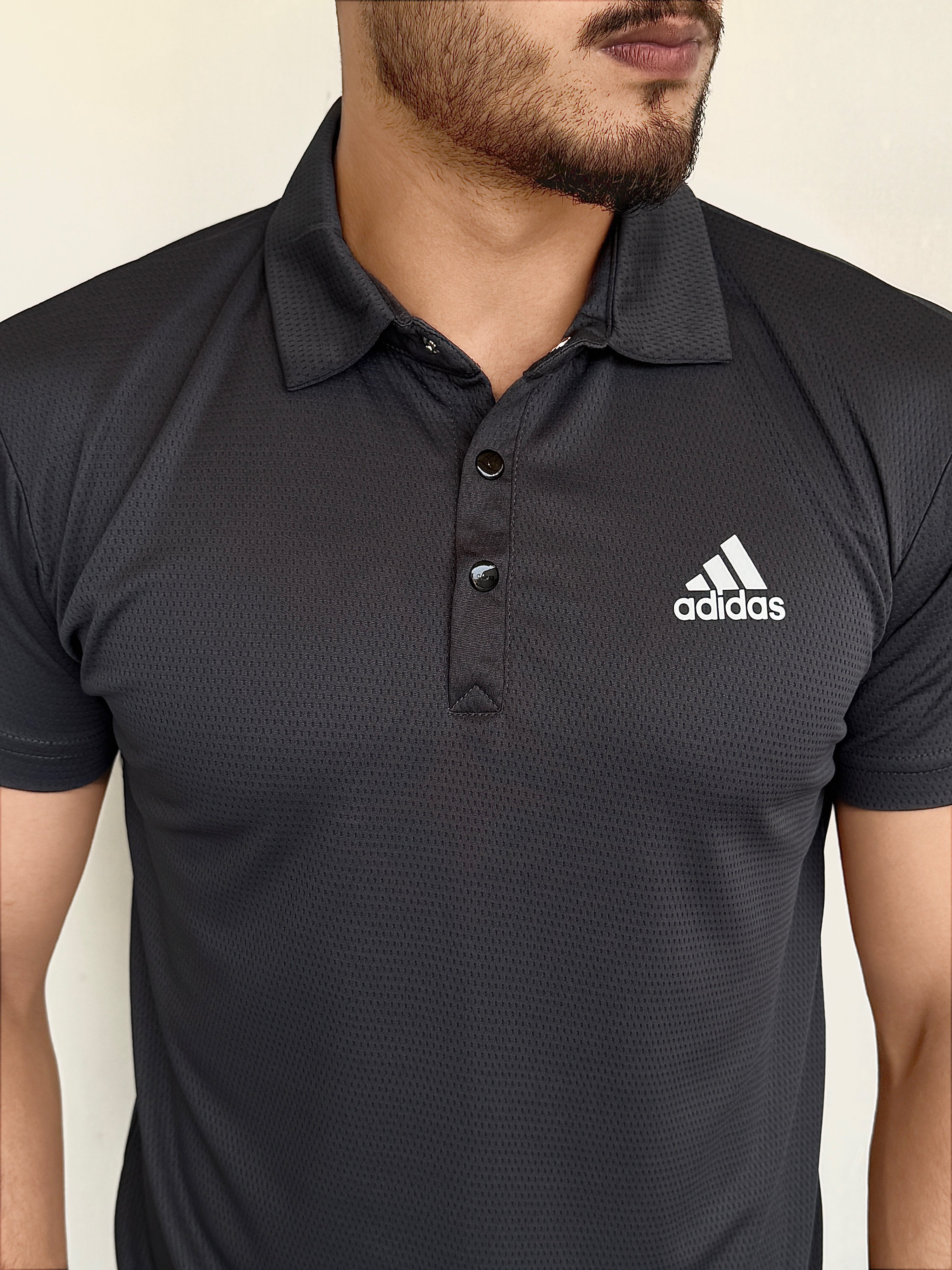 MESH IMPORTED LYCRA SHIRT-GRAY