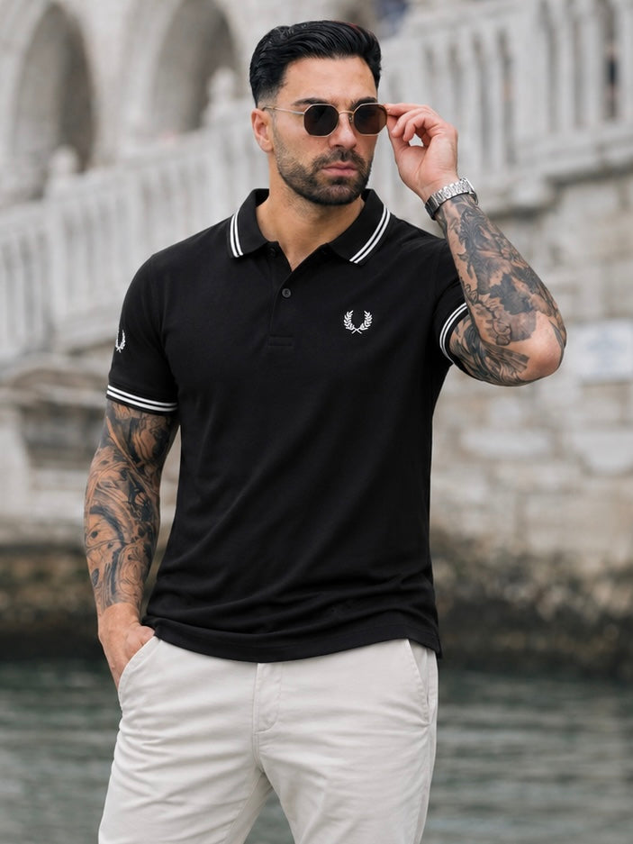Executive Cotton Polo-Black