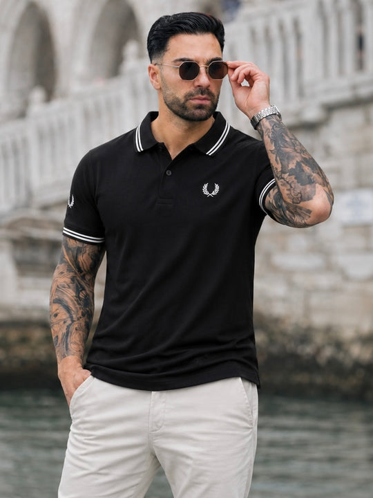 Executive Cotton Polo-Black
