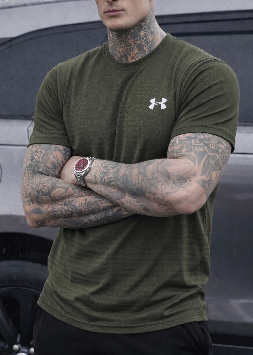 LYCRA STRETCHABLE STYLISH SHIRT-OLIVE GREEN