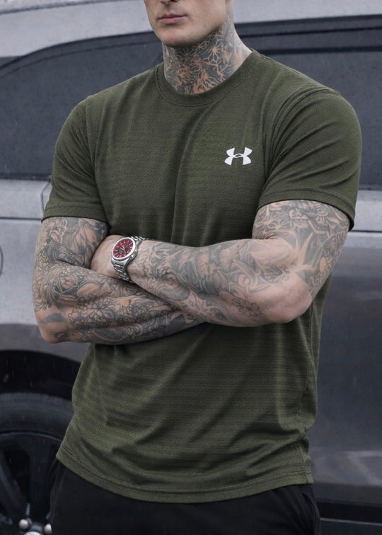 LYCRA STRETCHABLE STYLISH SHIRT-OLIVE GREEN