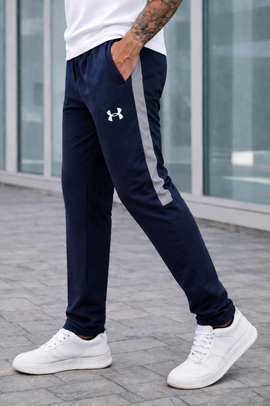 SOFTMOVE-TERRY TROUSER-NAVY