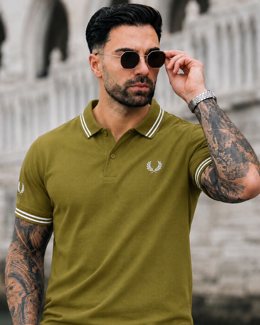 Executive Cotton Polo-Olive