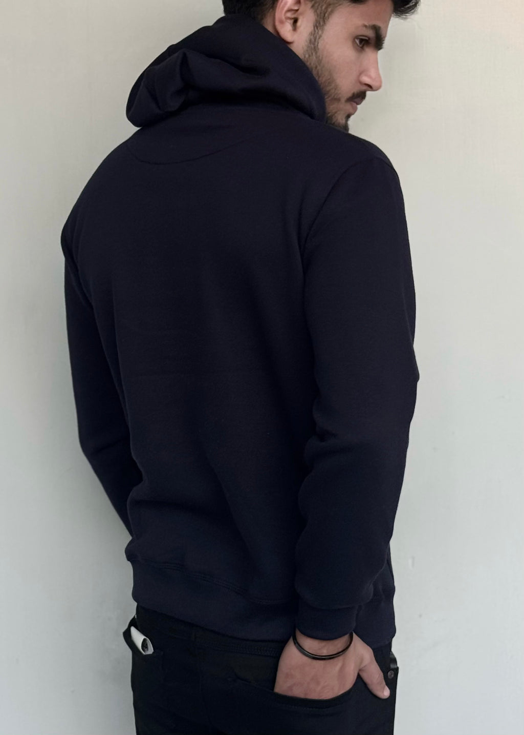 0.01 COZY CLASSIC FLEECE HOODIE-BLUE