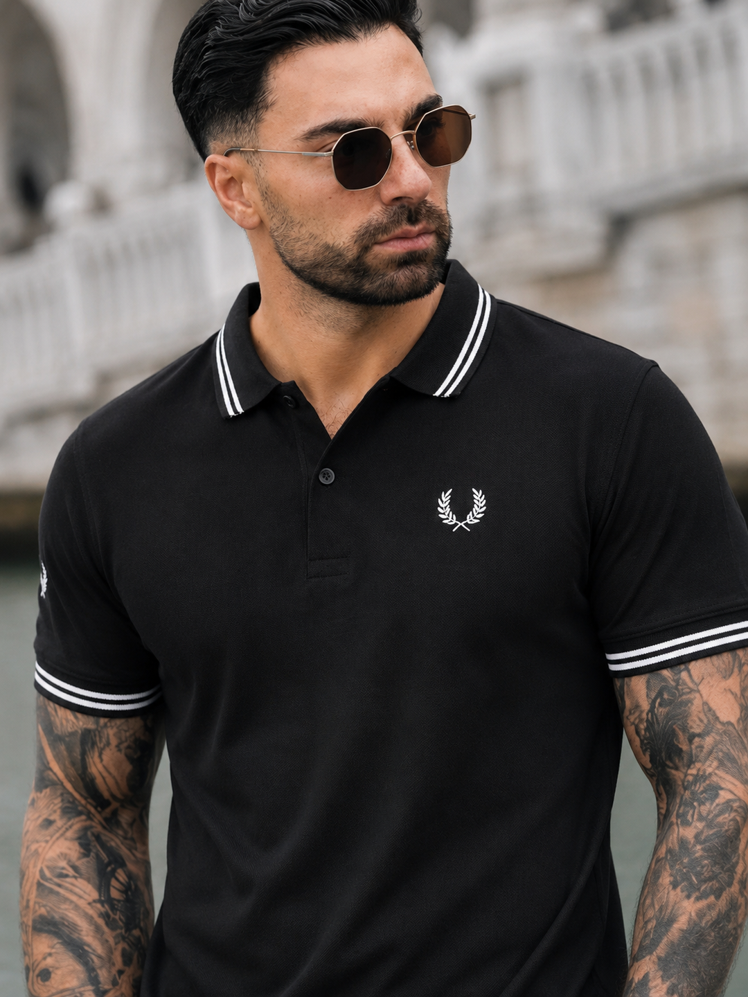 Executive Cotton Polo-Black