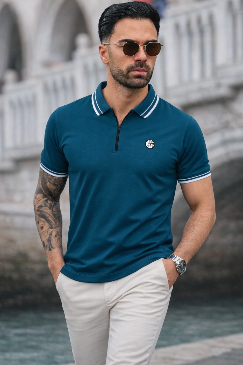 LUXURY COTTON HALF SLEEVES POLO-ZINK