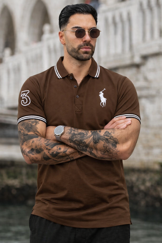 APEX-WEAR  POLO-BROWN