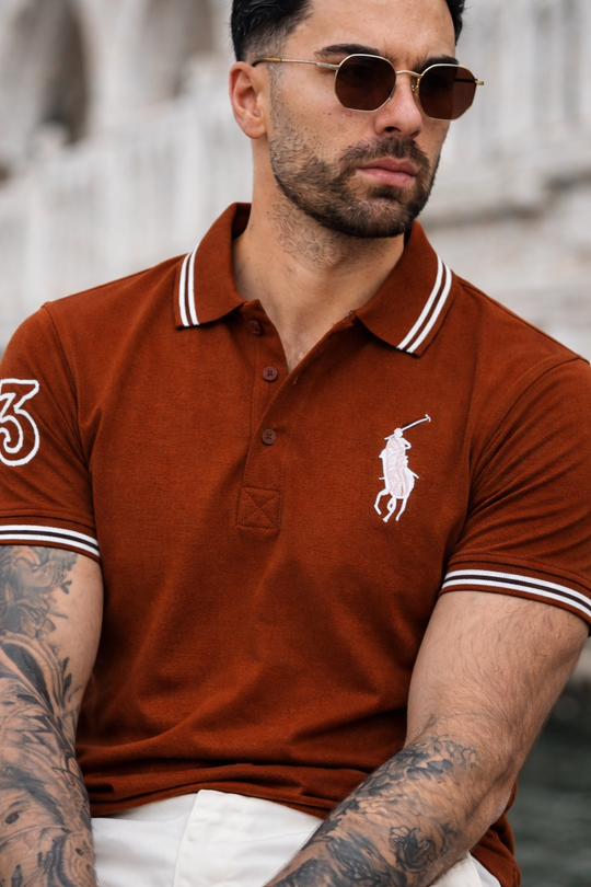 APEX-WEAR  POLO-NEON BROWN