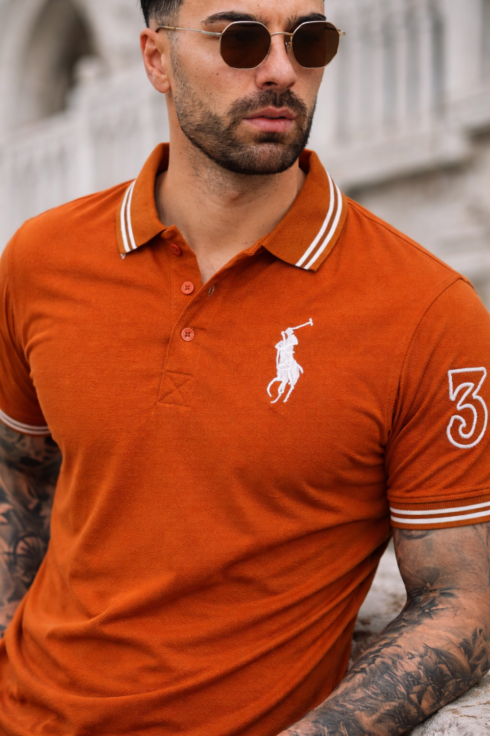 APEX-WEAR  POLO-ORANGE
