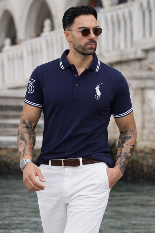 APEX-WEAR  POLO-NAVY