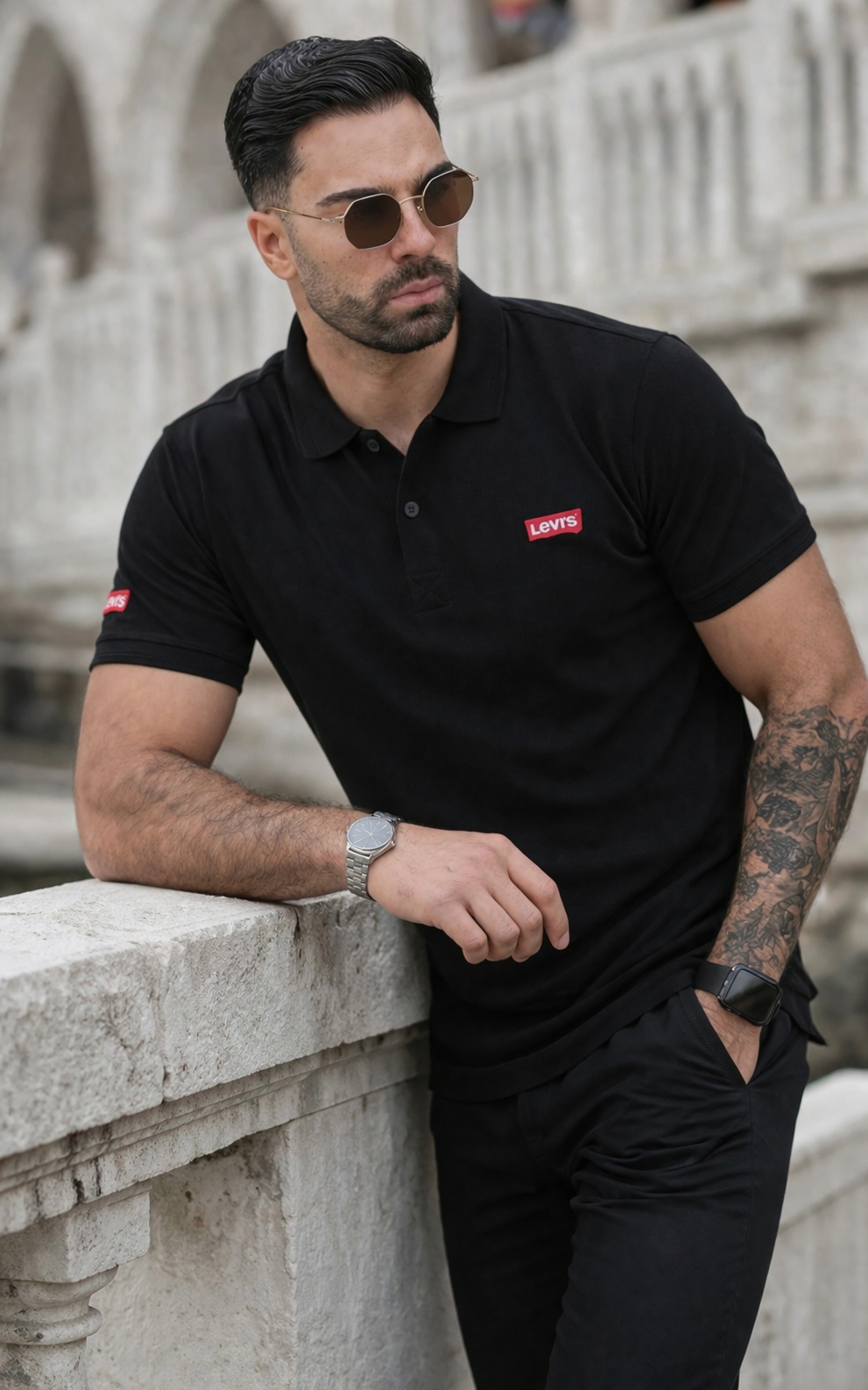 LUXE-MOTION POLO-BLACK