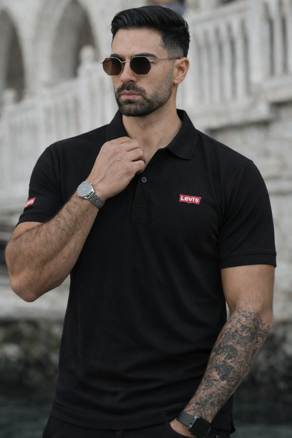 LUXE-MOTION POLO-BLACK