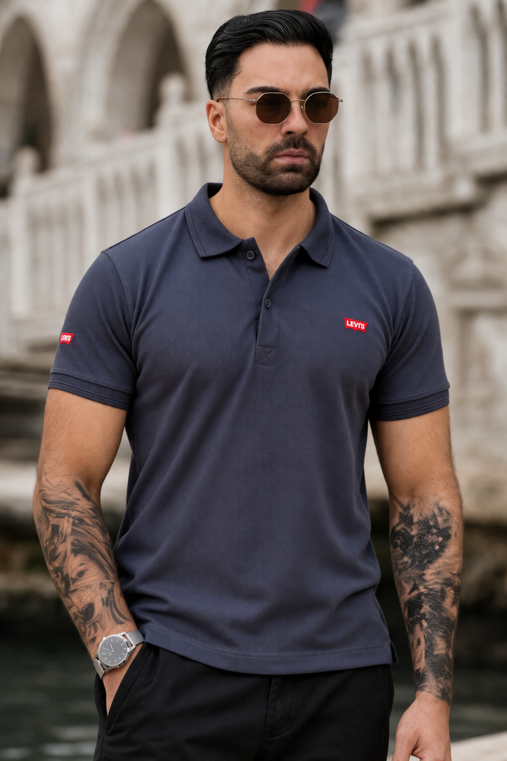 LUXE-MOTION POLO-GRAY