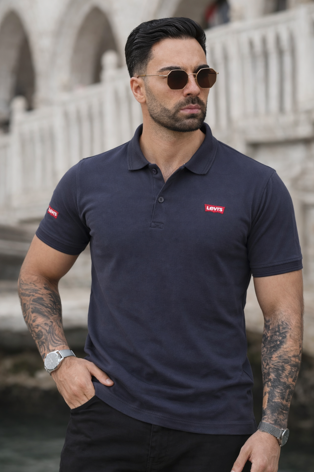 LUXE-MOTION POLO-GRAY