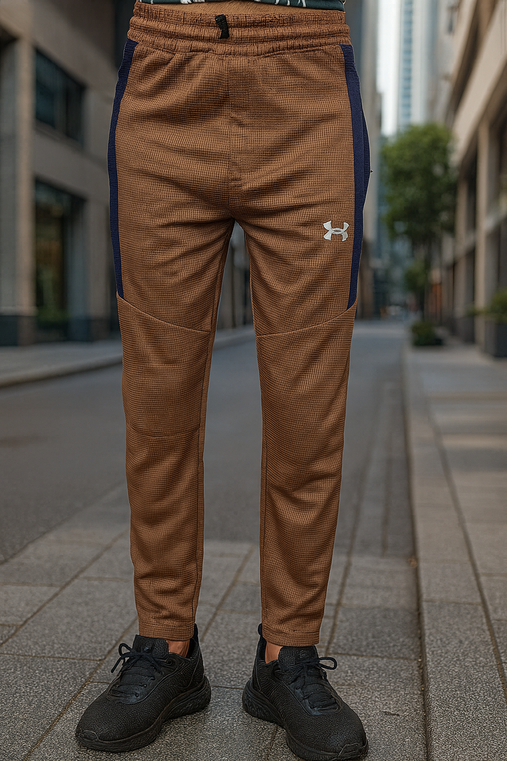 WAFFLE ULTRA FIT TROUSERS-NEON BROWN