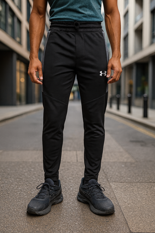 WAFFLE ULTRA FIT TROUSERS-BLACK