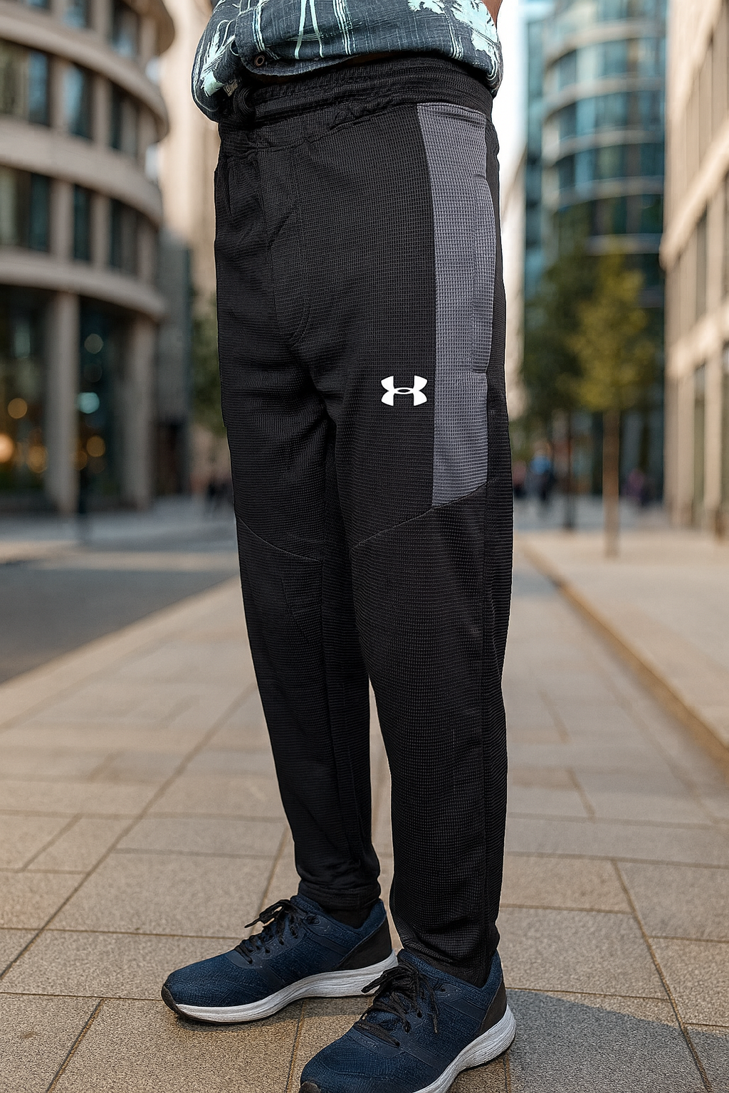 WAFFLE ULTRA FIT TROUSERS-BLACK
