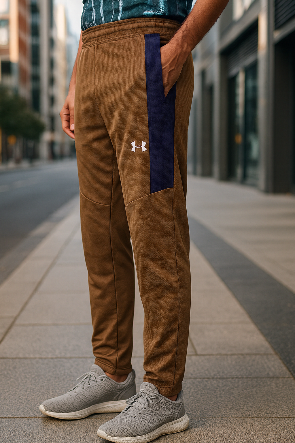 WAFFLE ULTRA FIT TROUSERS-NEON BROWN