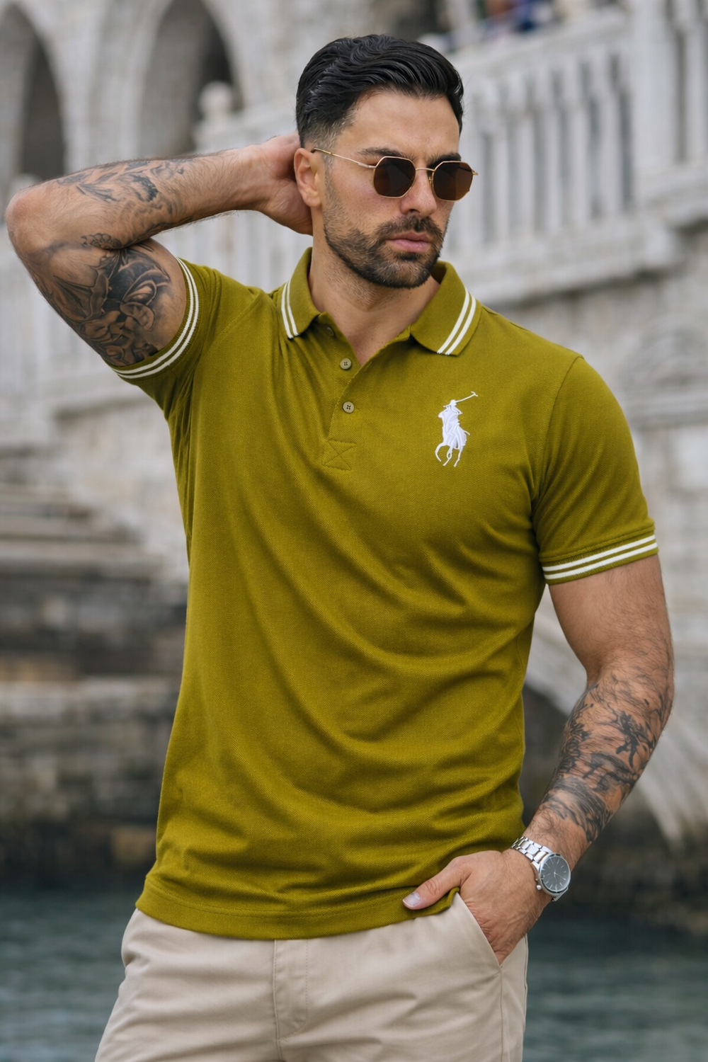 APEX-WEAR  POLO-OLIVE