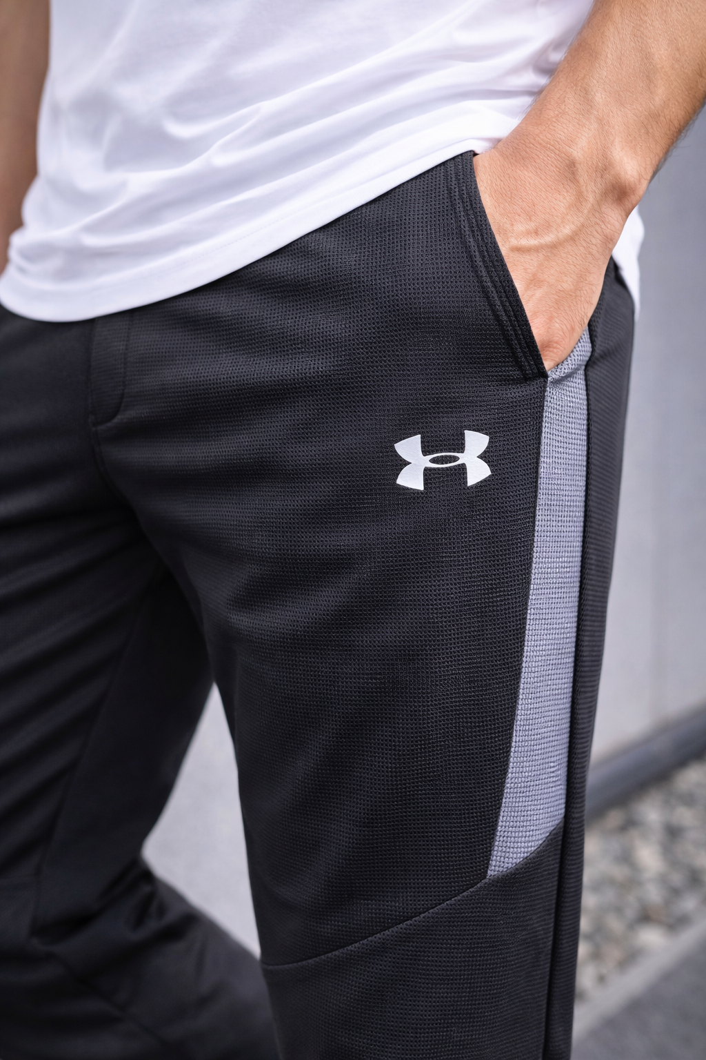WAFFLE ULTRA FIT TROUSERS-BLACK