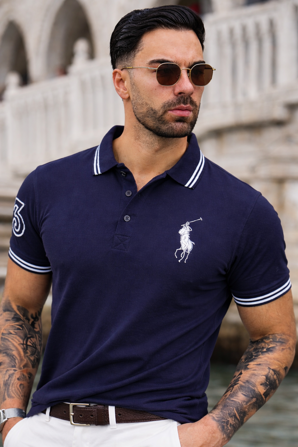 APEX-WEAR  POLO-NAVY