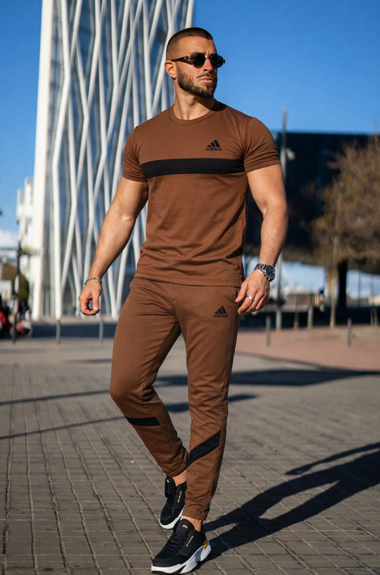 008 Dynamic Flex Pro cotton Tracksuit - brown