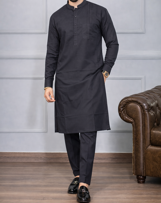 ROYAL COLLECTION STITCHED SUIT-CHARCOAL