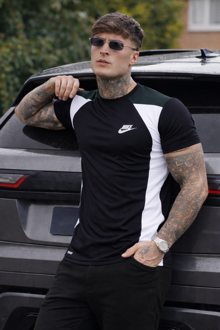 DYNA FLEX LYCRA T-SHIRT WITH COMFORTABLE AND QUICK DRYING FABRIC - BLACK