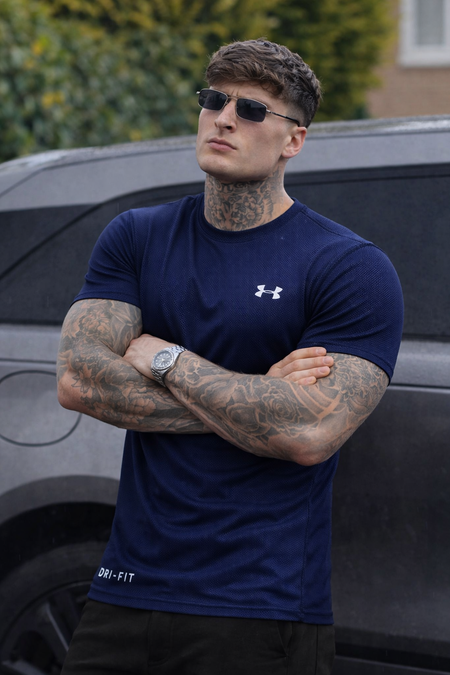 DURABLE LONG-LASTING STRETCHABLE SHIRT-NAVY