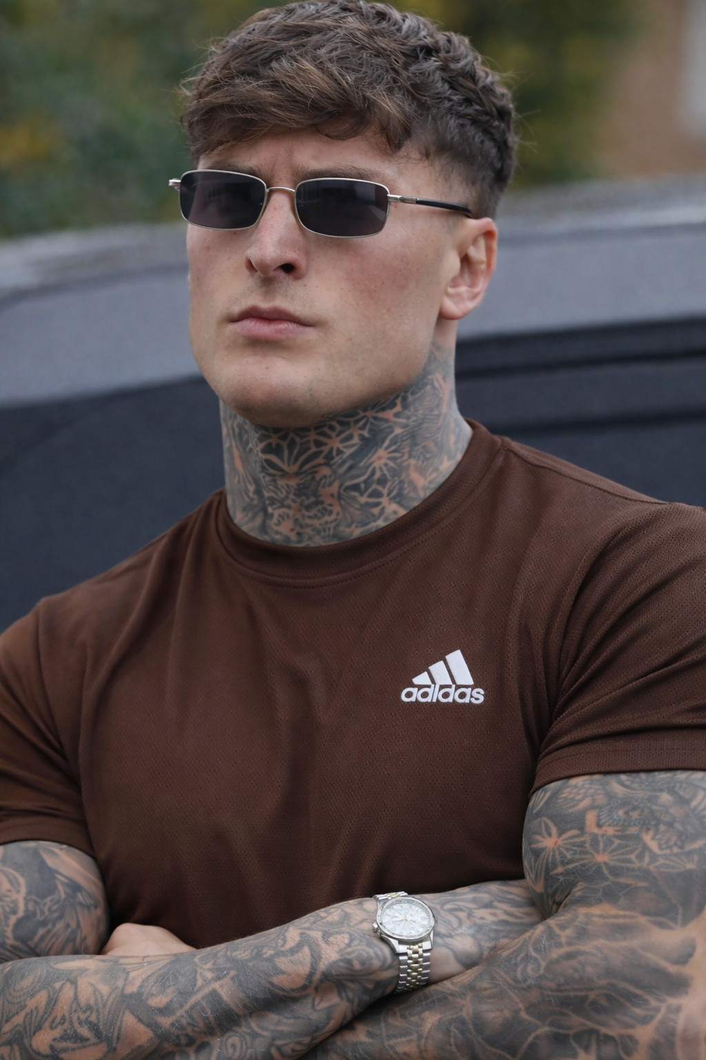 STRETCH EASE T-SHIRT FOR GYM WEAR SHIRT FOR MEN'S - BROWN