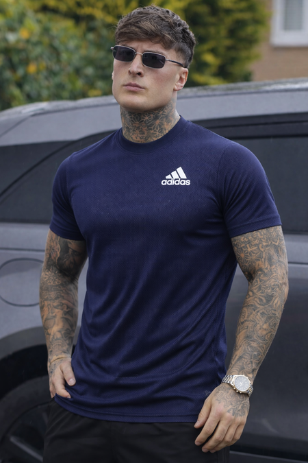 STRETCH EASE T-SHIRT FOR GYM WEAR SHIRT FOR MEN'S - NAVY BLUE