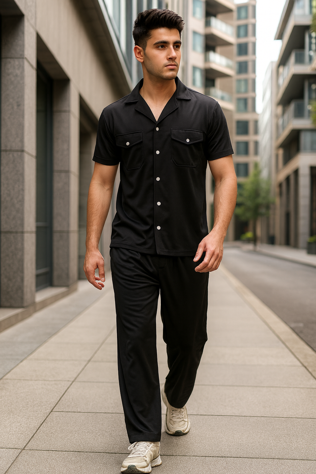 QUICK-TRACK STYLISH SAFARI-SUIT-BLACK