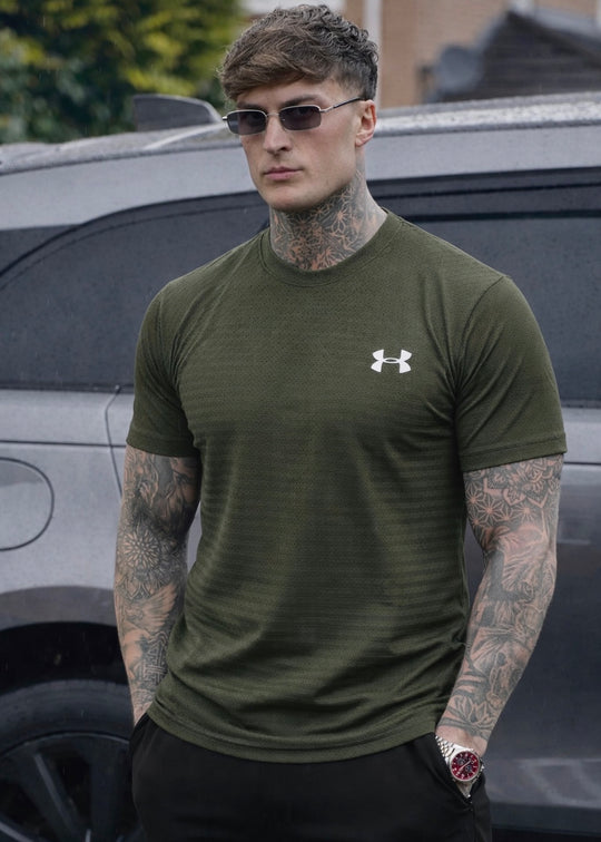 LYCRA STRETCHABLE STYLISH SHIRT-OLIVE GREEN