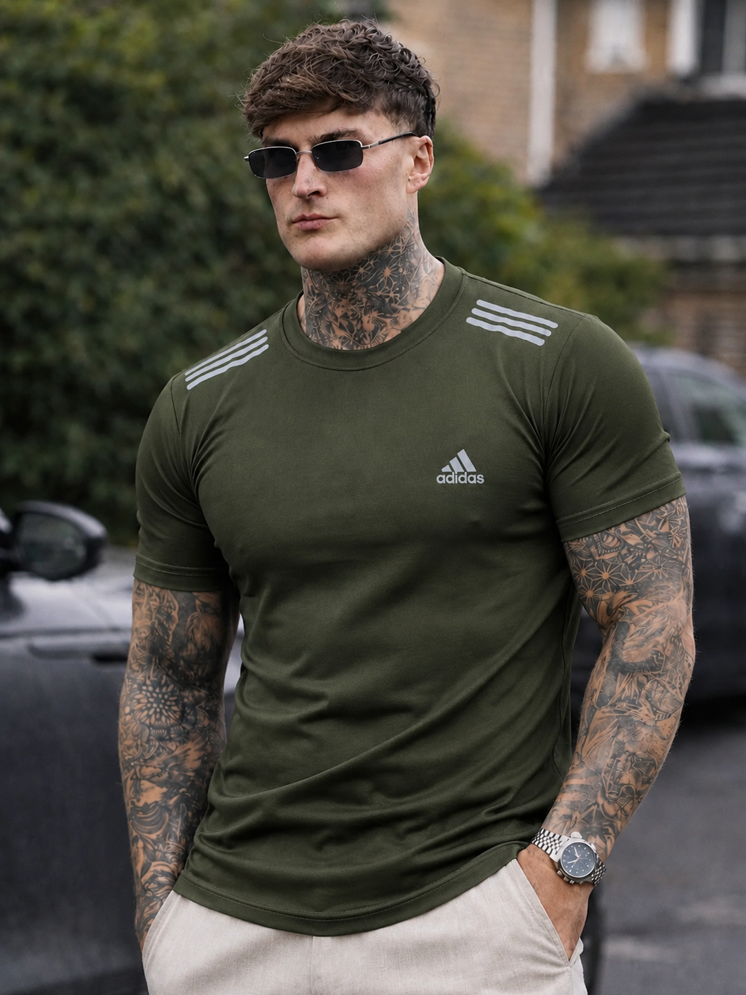 Elegant Summer Shirt-Olive