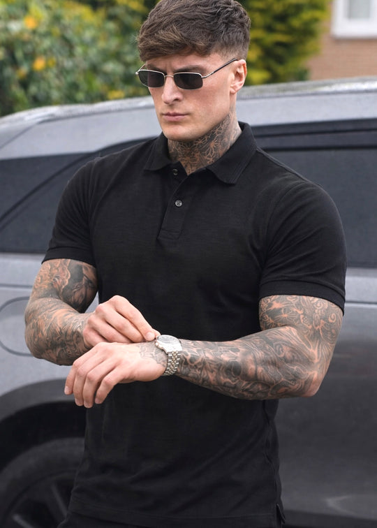 THE BASIC POLO-BLACK