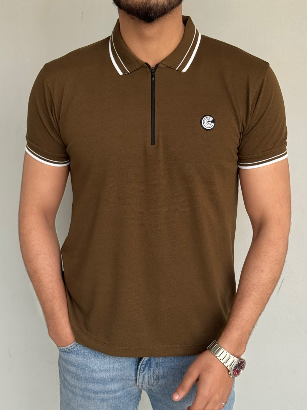 LUXURY COTTON HALF SLEEVES POLO -FL
