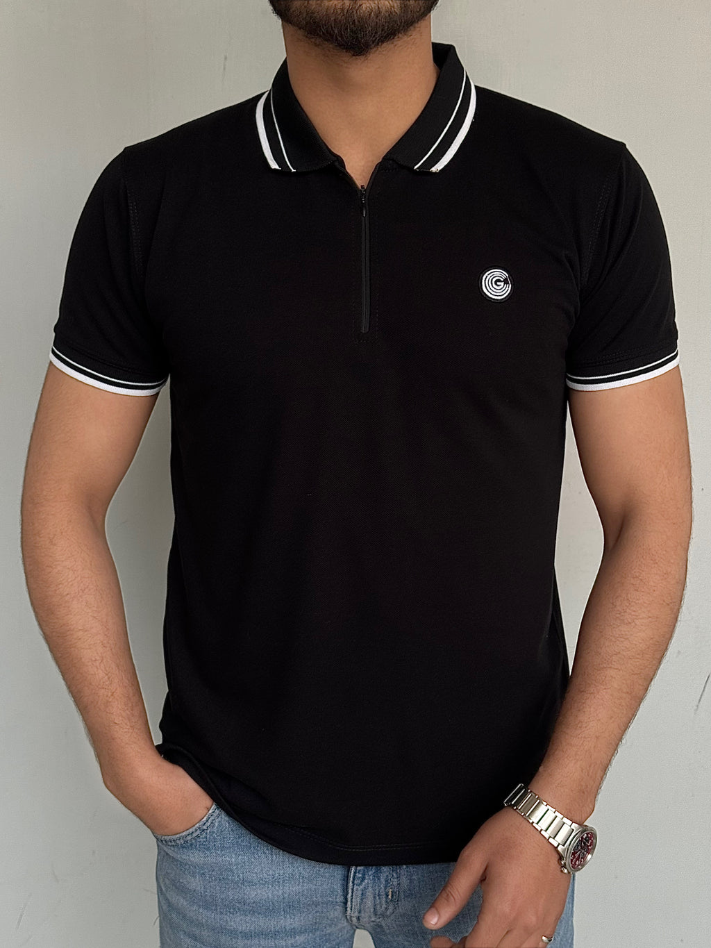 LUXURY COTTON HALF SLEEVES POLO -FL