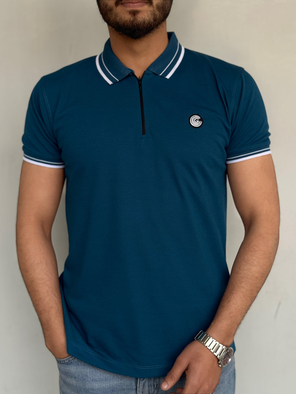 LUXURY COTTON HALF SLEEVES POLO -FL